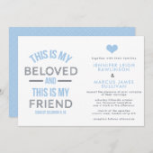 Christliche Einladung zur Hochzeit - Das ist mein (Vorne/Hinten)