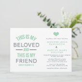 Christliche Einladung zur Hochzeit - Das ist mein  (Stehend Vorderseite)