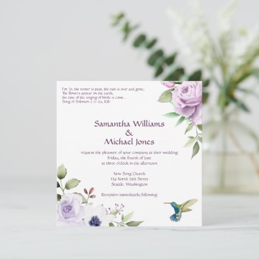 Christliche Einladung zur Hochzeit - Solomon-Lied (Stehend Vorderseite)