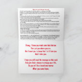 Christliche Einwanderer-Valentinkarte Feiertagskarte (Innenseite)