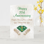 Christliche Emerald 55. Hochzeitskarten Karte (Gelbe Blume)