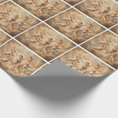 Christliche Engel im Himmel Geschenkpapier (Ecke)