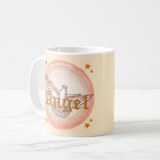 Christliche Engeltaube Kaffeetasse (Vorderseite Links)