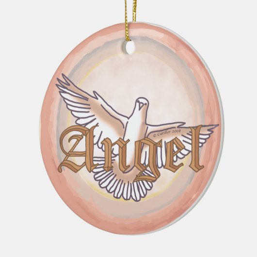 Christliche Engeltaube Keramikornament (Links)