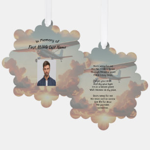 Christliche Erinnerungsandenken Pilot-Flugzeug Son Ornament Karte