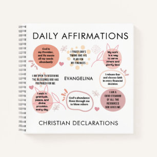 Christliche Erklärungen Tägliche Affirmationen Geb Notizblock