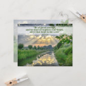 Christliche Ermutigung durch ruhige Szene Karte (Vorderseite/Rückseite Beispiel)