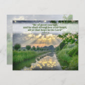 Christliche Ermutigung durch ruhige Szene Postkarte (Vorne/Hinten)