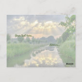 Christliche Ermutigung durch ruhige Szene Postkarte (Rückseite)