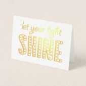 Christliche Ermutigung Ihres Lichtscheines gelasse Folienkarte (Vorderseite)