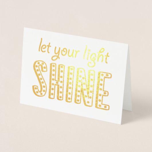Christliche Ermutigung Ihres Lichtscheines gelasse Folienkarte (Vorderseite)