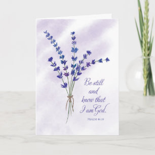 Christliche Ermutigung Lavendel mit Schrift Karte