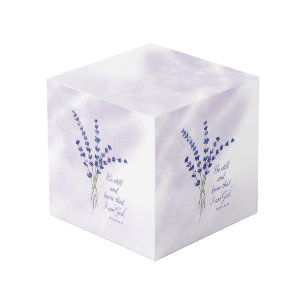 Christliche Ermutigung Lavendel mit Schrift Würfel