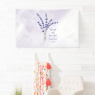 Christliche Ermutigung Lavendel mit Schriftwort Banner