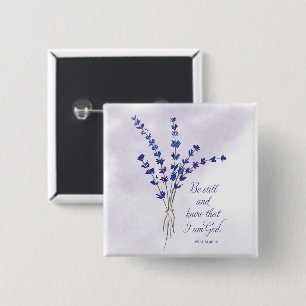 Christliche Ermutigung Lavendel mit Schriftwort Button