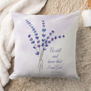 Christliche Ermutigung Lavendel mit Schriftwort Kissen
