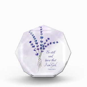 Christliche Ermutigung Lavendel mit Schriftzug Fotoblock