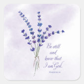 Christliche Ermutigungslavene mit der Schrift Quadratischer Aufkleber (Vorderseite)