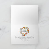 Christliche Erntedank-Karte Feiertagskarte (Innenseite)