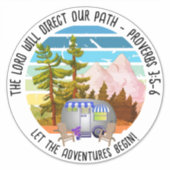 Christliche Familie Sommer Camping Van Life Aufkleber (Vorderseite)