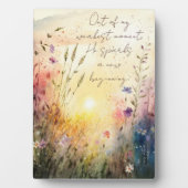 Christliche farbenfrohe Wildblumen Wasserfarben Ve Fotoplatte (Vorderseite)