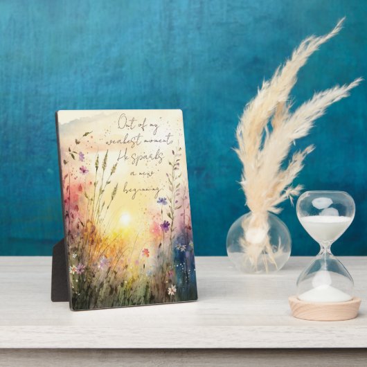 Christliche farbenfrohe Wildblumen Wasserfarben Ve Fotoplatte (Seite)