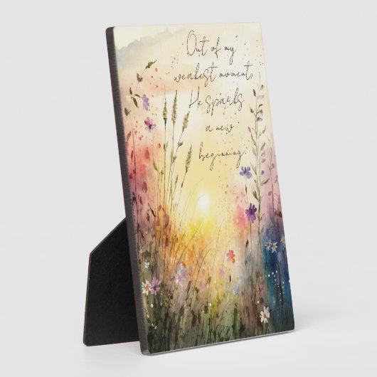 Christliche farbenfrohe Wildblumen Wasserfarben Ve Fotoplatte (Seite)