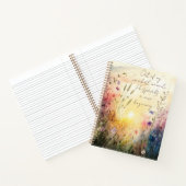 Christliche farbenfrohe Wildblumen Wasserfarben Ve Notizblock (Innenseite)