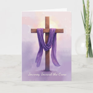 Christliche Fastenzeit Reflexionsreise zum Kreuz Karte