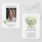 Christliche Feier des Lebens, Service Hummingbird Visitenkarte (Vorne/Hinten)