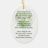 Christliche Feier des Lebensgefühls Hummingbird Keramik Ornament (Hinten)