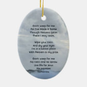 Christliche Feier Leben Sake Storm Ozean Keramik Ornament (Hinten)