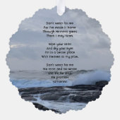 Christliche Feier Leben Sake Storm Ozean Ornament Karte (Rückseite)