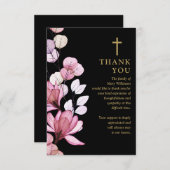 Christliche Feier zur Beerdigung des Lebens in Ros Dankeskarte (Vorne/Hinten)