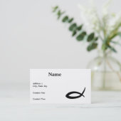 Christliche Fisch-Geschäfts-Karten Visitenkarte (Stehend Vorderseite)