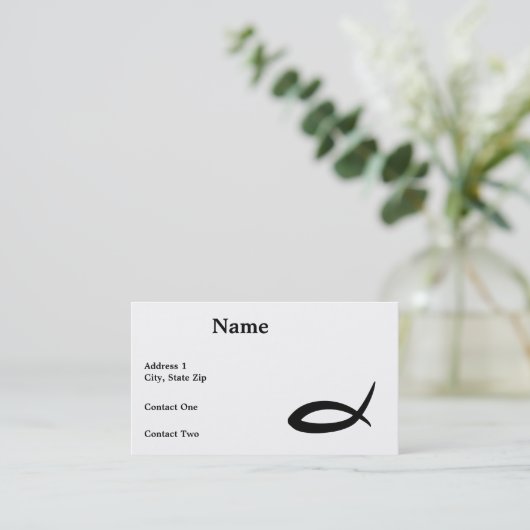 Christliche Fisch-Geschäfts-Karten Visitenkarte (Stehend Vorderseite)