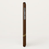 Christliche Fisch-Symbole auf Braun Case-Mate iPhone Hülle (Hinten/Links)