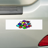 Christliche Fisch-Symbole - Regenbogen-Schule - Autoaufkleber (Auf Auto)