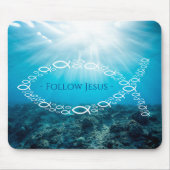 Christliche Fische | Jesus folgen Mousepad (Vorne)