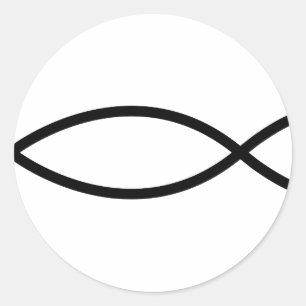 Christliche Fische Runder Aufkleber