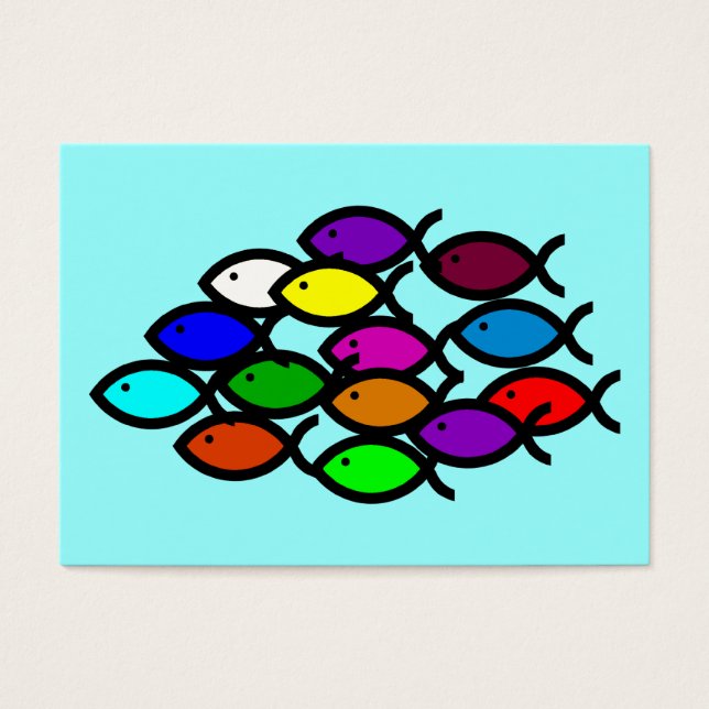 Christliche Fischzeichen - Regenbogenschule - (Vorderseite)