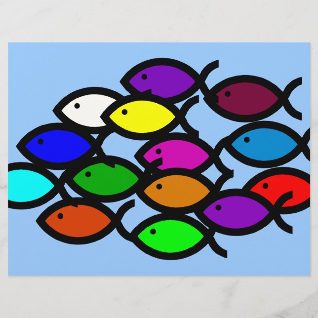 Christliche Fischzeichen - Regenbogenschule - (Vorderseite)