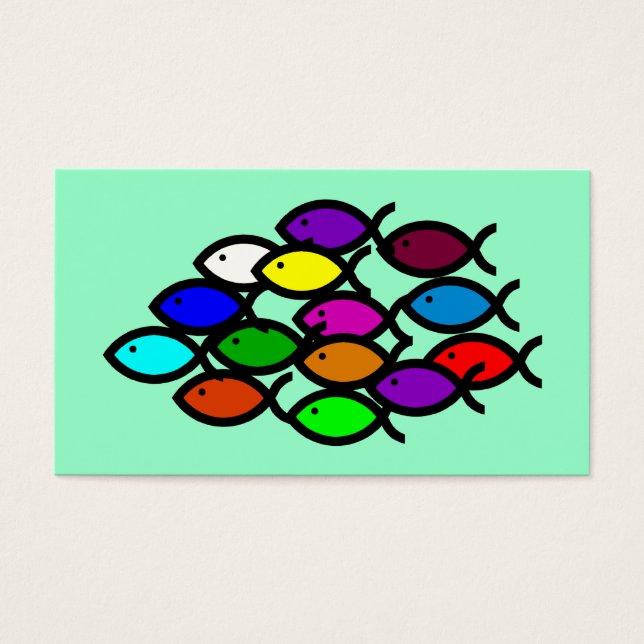 Christliche Fischzeichen - Regenbogenschule - (Vorderseite)