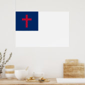 Christliche Flag Print Value Poster Paper Match (Küche)