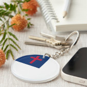 Christliche Flagge Akryllischer Schlüsselanhänger (Vorderseite rechts)