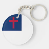 Christliche Flagge Akryllischer Schlüsselanhänger (Rückseite)