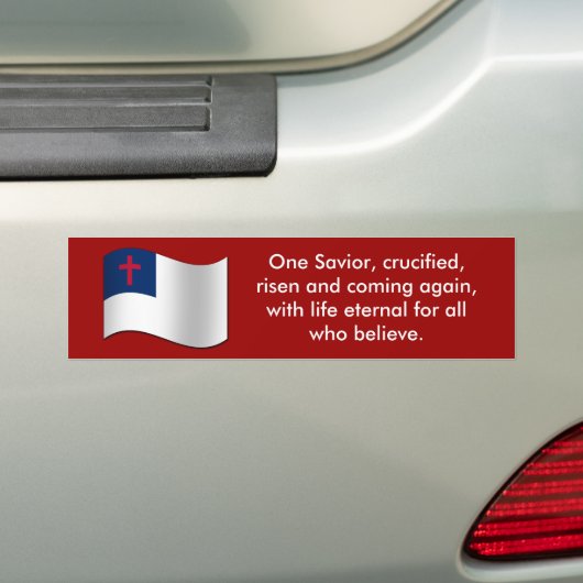 Christliche Flagge Autoaufkleber (Auf Auto)
