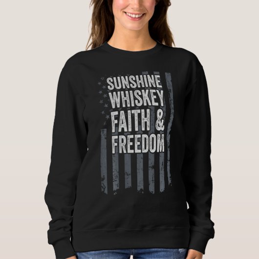 Christliche Flagge der Whiskey-Whisky-Religionsfre Sweatshirt (Vorderseite)