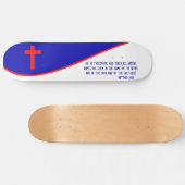 Christliche Flagge inspiriert Skateboard (Horizontal)