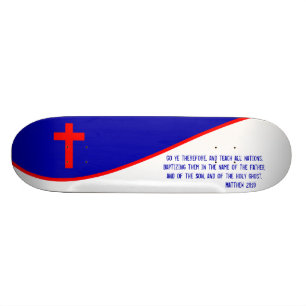 Christliche Flagge inspiriert Skateboard